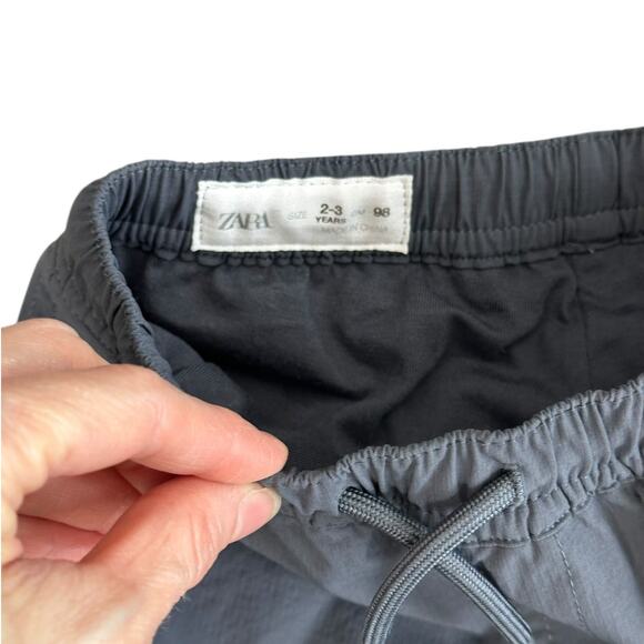 ZARA KIDS Gray Cargo Jogger Pants Size 2-3y - Picture 2 of 5
